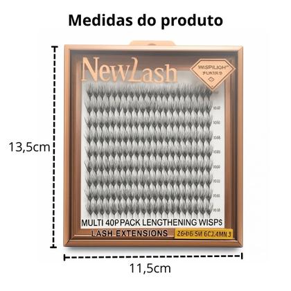 Imagem de Kit Extensão Cílios Postiço 20p Curvatura D Mix 914mm