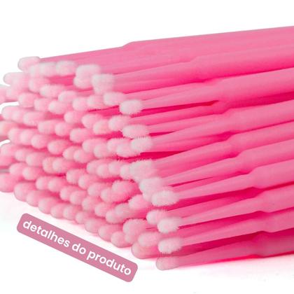 Imagem de Kit Extensão De Cílios 50 Escovinha 100 Anel 100 Microbrush 4 Fitas