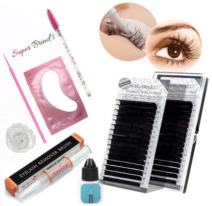 Imagem de Kit Extensão de Cílios, Nagaraku Russo   Cola   Removedor