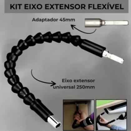 Imagem de Kit Extensor Flexível 21 Peças Eixo Bits Soquetes Universal Cabo Prolongador Para Parafusadeira