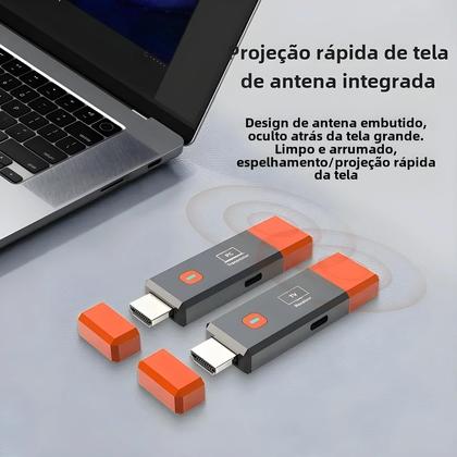 Imagem de Kit Extensor HDMI Sem Fio - Adaptador Dongle para PC, Câmera, Laptop, TV, Monitor e Projetor