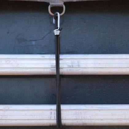 Imagem de Kit Extensor Lona Elástico 50 Uni Corda Fixador Gancho 35cm Preto