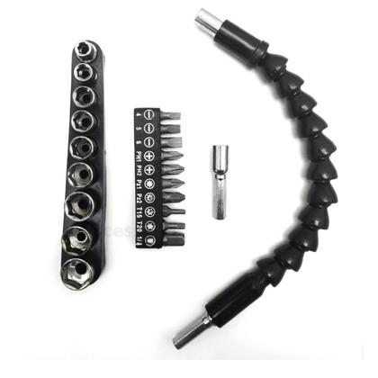 Imagem de Kit Extensor Prolongador Flexivel Parafusadeira Universal