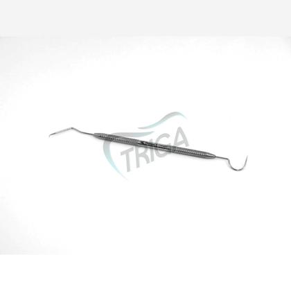 Imagem de Kit Extração Tártaro - Espelho N5, Sonda Exploradora N5, Extrator de Tartaro N3 e Pinça Clinica 16 cm