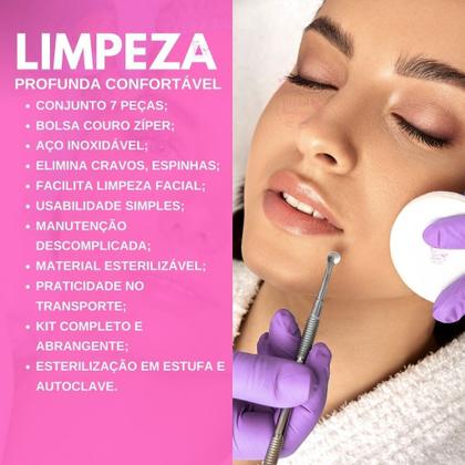 Imagem de Kit Extrator de Cravos e Espinhas Para Acne e Cravos