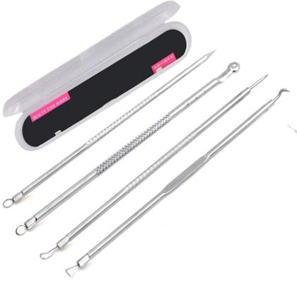 Imagem de Kit Extrator de Cravos, Kit acne para Limpeza de Pele com 4 ferramentas