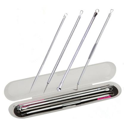 Imagem de Kit Extrator de Cravos, Kit acne para Limpeza de Pele com 4 ferramentas