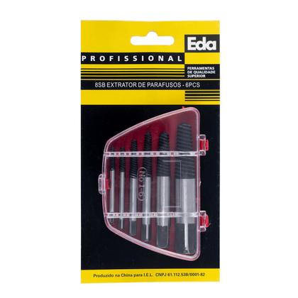 Imagem de Kit Extrator de Parafusos Estojo Jogo Com 6 Peças 3mm a 25mm
