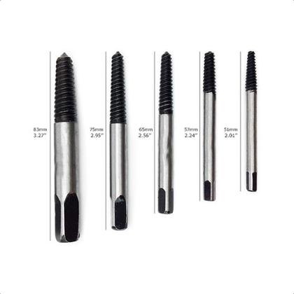 Imagem de Kit Extrator De Parafusos Jogo Com 5 Peças 3 A 18mm