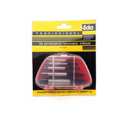 Imagem de Kit Extrator De Parafusos Jogo Com 5 Peças 3 A 18mm