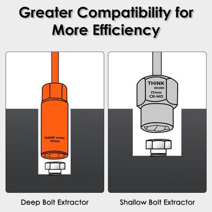 Imagem de Kit extrator de parafusos THINKWORK Extrator de parafusos Easy Out de 65 peças