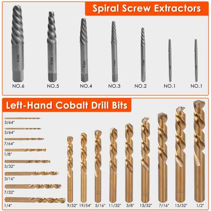 Imagem de Kit extrator de parafusos THINKWORK Extrator de parafusos Easy Out de 65 peças