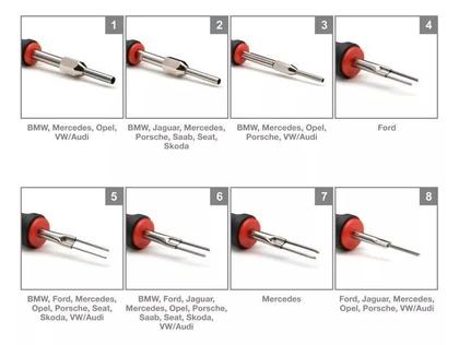Imagem de Kit Extrator de Terminais de Conectores Automotivos 23 Peças