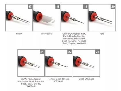 Imagem de Kit Extrator de Terminais de Conectores Automotivos 23 Peças