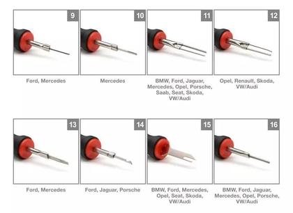 Imagem de Kit Extrator de Terminais de Conectores Automotivos 23 Peças
