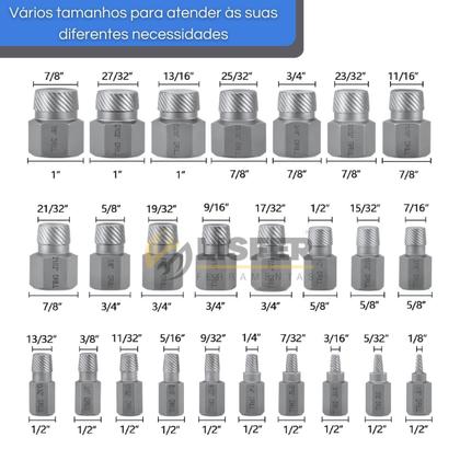 Imagem de Kit Extrator Para Parafusos Danificados Com 25 Peças Lisfer