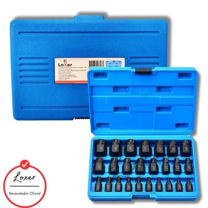Imagem de Kit Extrator Para Parafusos Danificados Com 25 Peças - Loxer