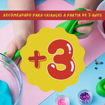 Imagem de Kit Extrusora com 2 Potes de Massinha Atóxica Recomendado para Crianças a Partir de 3 Anos Brinquedo Cotiplás - 2535