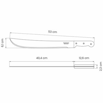 Imagem de KIT Facão Tramontina 16 Polegadas para Mato Lâmina de Aço Carbono 40 cm Cabo de Polipropileno 12,5 cm - 6 Unidades