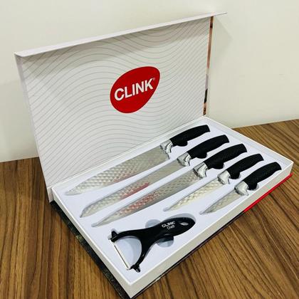 Imagem de Kit facas 6 pcs aco inox e plastico pp 37 cm x 22 cm x 3,5 cm