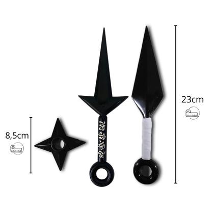 Imagem de Kit Facas Kunais Com Shuriken Cosplay Personagens Anime Presentes Otaku Acessórios Nerd Geek
