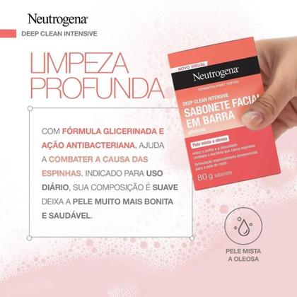 Imagem de Kit Facial Neutrogena Deep Clean Darrow Actine FPS30  Limpeza e Proteção