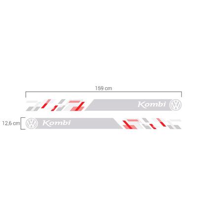 Imagem de Kit Faixa Adesivo Lateral Kombi Sport 2006/2014 Volkswagen