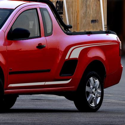 Imagem de Kit Faixa Chevrolet Montana 2013 Adesivo Lateral Decorativo