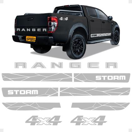 Imagem de Kit Faixa Completo Compatível Com Ranger Storm 4x4 Adesivo