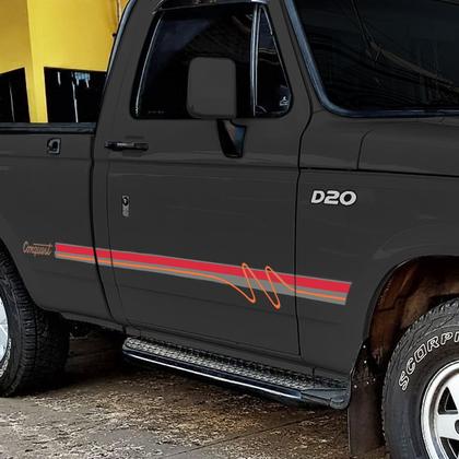 Imagem de Kit Faixa D20 Conquest 1996 Cab. Simples + Adesivo Chevrolet