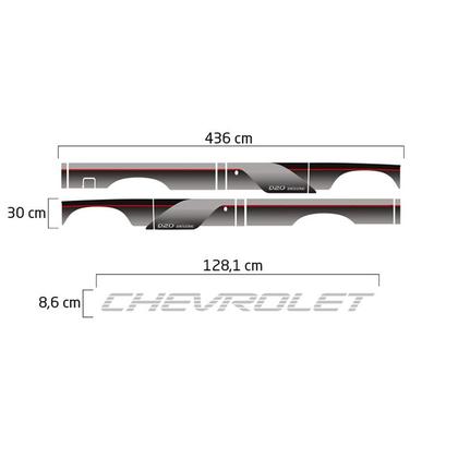 Imagem de Kit Faixa D20 Deluxe 1995 1996 Lateral Traseira Chevrolet Cs