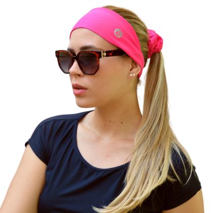 Imagem de kit Faixa de cabeça + Scrunchie Academia Anti Suor Faixa de Cabelo para atividades fitness UV50+