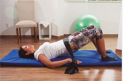 Imagem de Kit Faixa Elástica Thera Band 06 Níveis de Intensidade Fisio Pilates Yoga Mercur