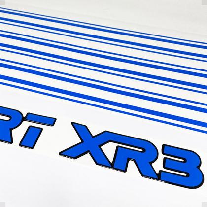 Imagem de Kit Faixa Filete Compatível Escort Xr3 Mk3 83/ Adesivo Azul