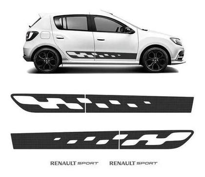 Imagem de Kit Faixa Lateral Sandero Sport 2016 2017  Adesivos Renault