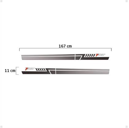 Imagem de Kit Faixa Punto T-jet 2013/2016 Lateral + Soleira Protetora