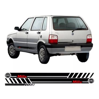 Imagem de Kit Faixas Adesivo Lateral E Traseira - Uno Mille 04 A 2013