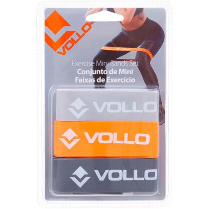 Imagem de Kit Faixas Elásticas Mini Bands 3 Intensidades VP1007 - Vollo