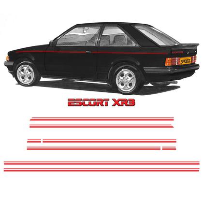 Imagem de Kit Faixas Filete Compatível Escort Xr3 Mk3 83/86 + Traseiro
