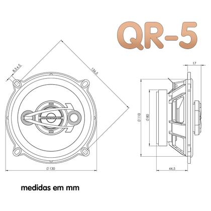 Imagem de Kit Falante Porta Dianteira e Traseira Hurricane 320W RMS