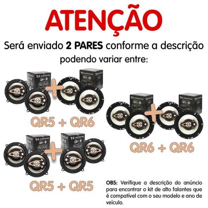 Imagem de Kit Falante Porta Dianteira e Traseira Hurricane 320W RMS