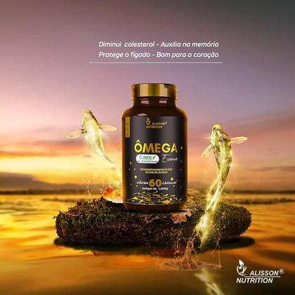 Imagem de Kit Familia Omega-3 Essence Omega 3 6 9 Femme Peixin Kids 3x60 Cápsulas softgels Alisson Nutrition