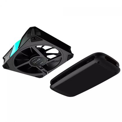 Imagem de Kit fan com 3 unidades pcyes sangue frio 3 argb black vulcan, 120mm, com controladora, k3argbhbvbr