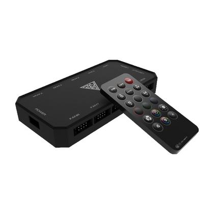 Imagem de Kit Fan com 4 Unidades Gamdias Aeolus, ARGB, White, 120mm, com Controlador, AEOLUS M2-1204R-WH