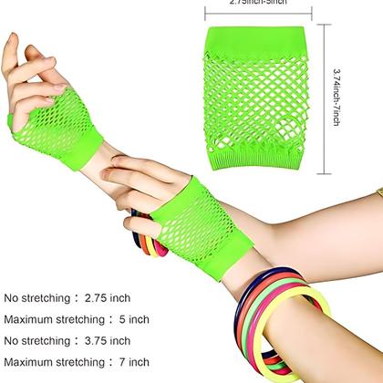 Imagem de Kit Fantasia Anos 80 Verde Neon