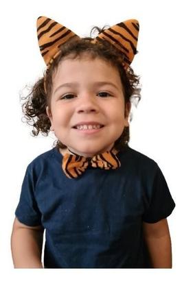 Imagem de Kit Fantasia Bichinho Tigresa Infantil- 3 peças