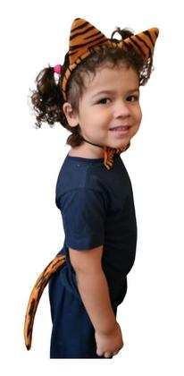Imagem de Kit Fantasia Bichinho Tigresa Infantil- 3 peças