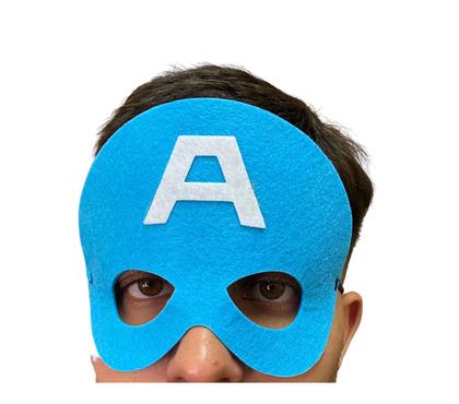 Imagem de Kit Fantasia Capa e Máscara Menino capitão Infantil festas