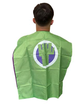 Imagem de Kit Fantasia Capa e Máscara Menino Verde Festas Infantil