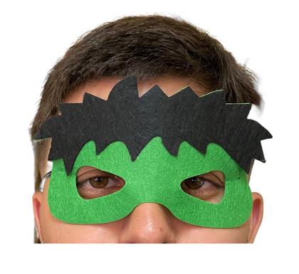 Imagem de Kit Fantasia Capa e Máscara Menino Verde Festas Infantil